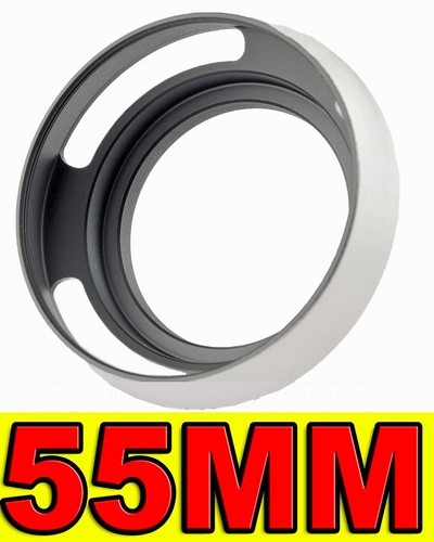 Tilted vented lens hood metal - tilted,